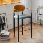 Gaoliang bar chair stool velvet with arms OEM/ODM (BY15)