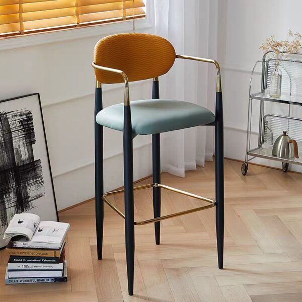 Gaoliang bar chair stool velvet with arms OEM/ODM (BY15)