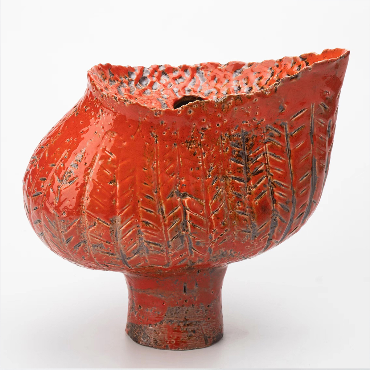 Gaoliang Ceramic Vases Circular Draw Handmade Ornament (CML241)