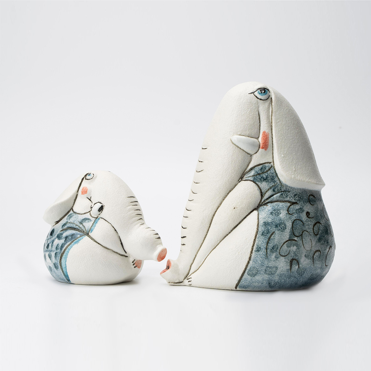 Gaoliang Ceramic Sculpture Unique Elephant Art Home Desktop Crafts(CMS31)