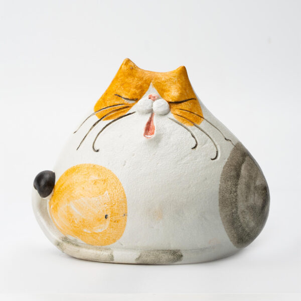 Gaoliang Ceramic Sculpture Contemporary Creative Cat Decoration(CMS36)
