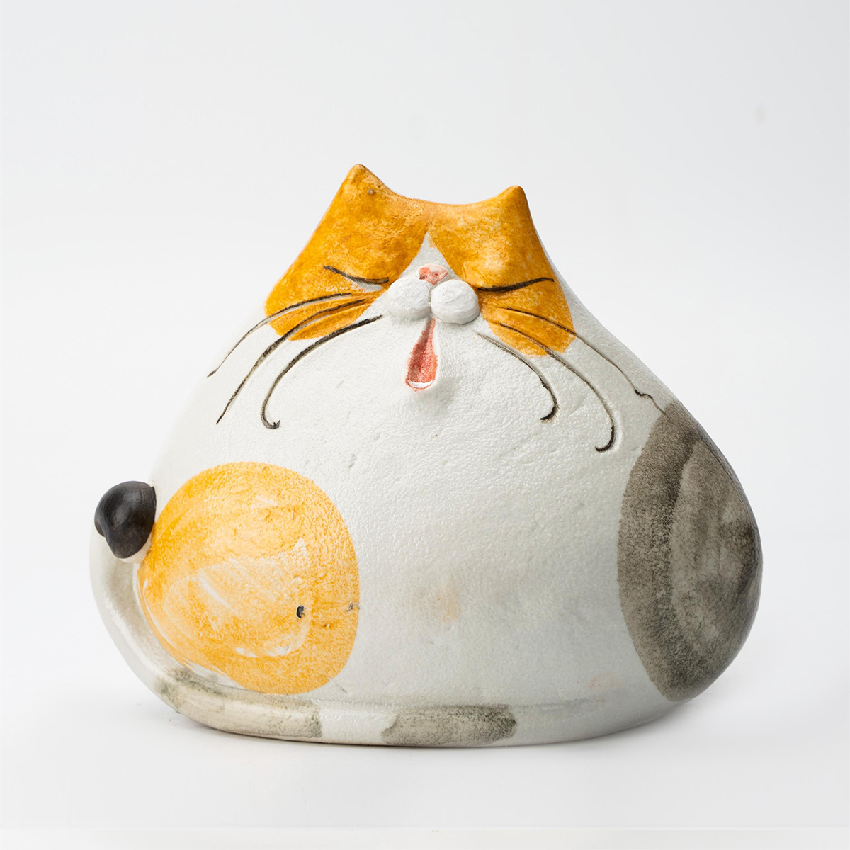 Gaoliang Ceramic Sculpture Contemporary Creative Cat Decoration(CMS36)