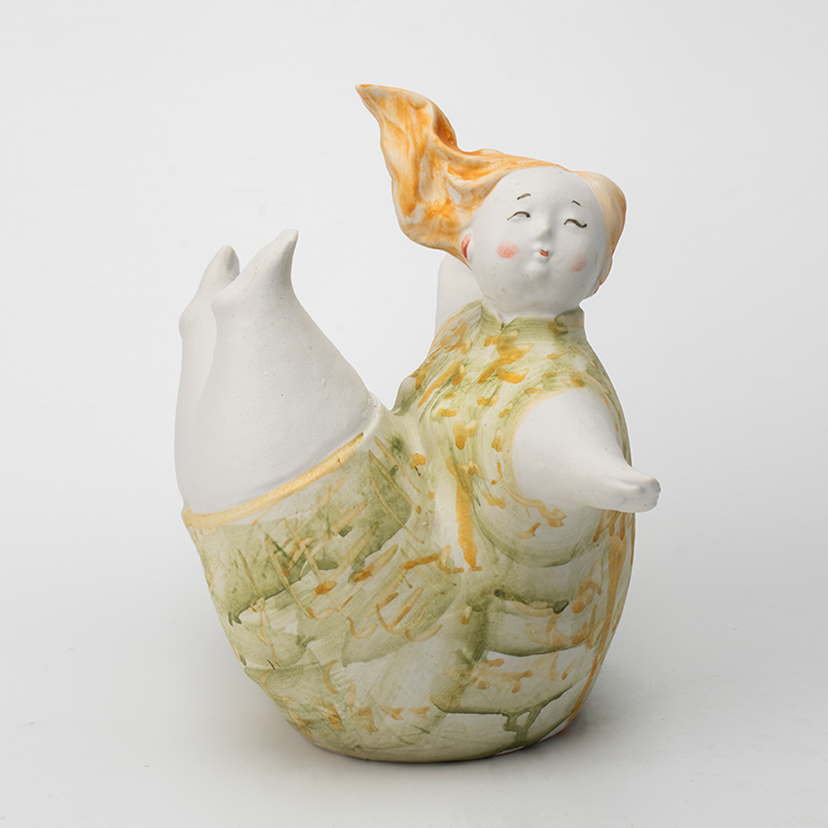 Gaoliang Ceramic Sculpture Yellowe Human Accessories Ceramic Statue(CMS37)