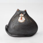 Gaoliang Ceramic Sculpture Big Cat Art Home Desktop Crafts (CMS68)