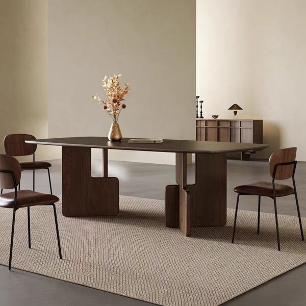 Gaoliang dining table stone top solid wood legs OEM/ODM (CZ193)