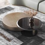 Gaoliang coffee table Italian round design OEM/ODM (KF170)