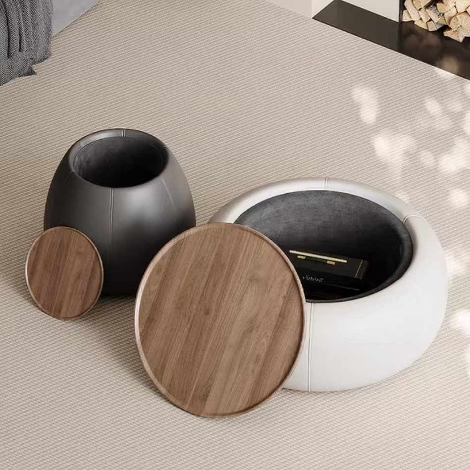 Gaoliang drew stowaway coffee table with storage leather OEM/ODM (KF302)