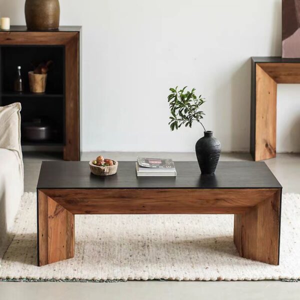 Gaoliang Coffee Table American Retro Pine Wooden OEM/ODM (KF306)