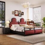 Gaoliang Bed French Antique Solid Wood OEM/ODM (MC07)