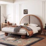 Gaoliang Bed Walnut Solid Wood OEM/ODM (MC36)