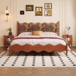 Gaoliang Bed French Wooden Fabric OEM/ODM (MC38)