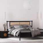 Gaoliang Bed frame Japanese Rattan OEM/ODM (MC42)