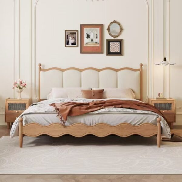 Bed Nordic Cream Style OEM/ODM (MC48)