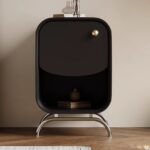 Gaoliang Nightstand Black Small Beside Table Modern OEM/ODM (NT38)