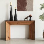 Gaoliang Console Table Modern Solid Wood Entryway Table OEM/ODM (XG20)