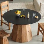 Gaoliang dining table Nordic round minimalist OEM/ODM (CZ203)