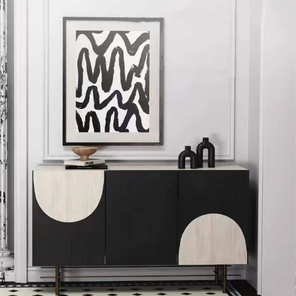 Gaoliang Sideboard Cabinet Modern Black And White OEM/ODM(GZ161)