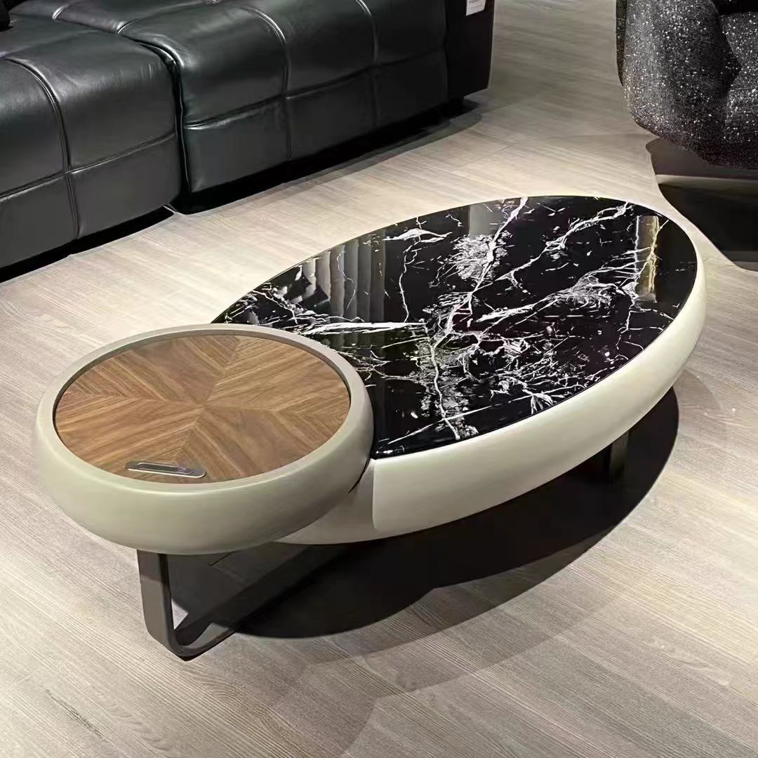 Gaoliang coffee table modern oval marble top OEM/ODM (KF310)