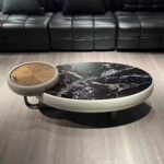 Gaoliang coffee table modern oval marble top OEM/ODM (KF310)