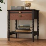 Gaoliang Nightstand Bedside Table Wooden With Storage Antique OEM/ODM (NT55)