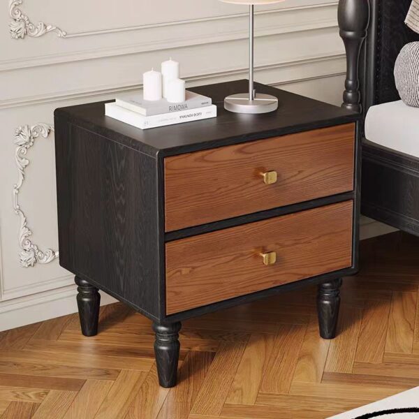 Gaoliang Night Stand With Storage Modern Wood Bedroom Furniture OEM/ODM (NT56)