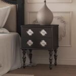 Gaoliang Nightstand Unique French Bedside Table With Drawers OEM/ODM (NT63)