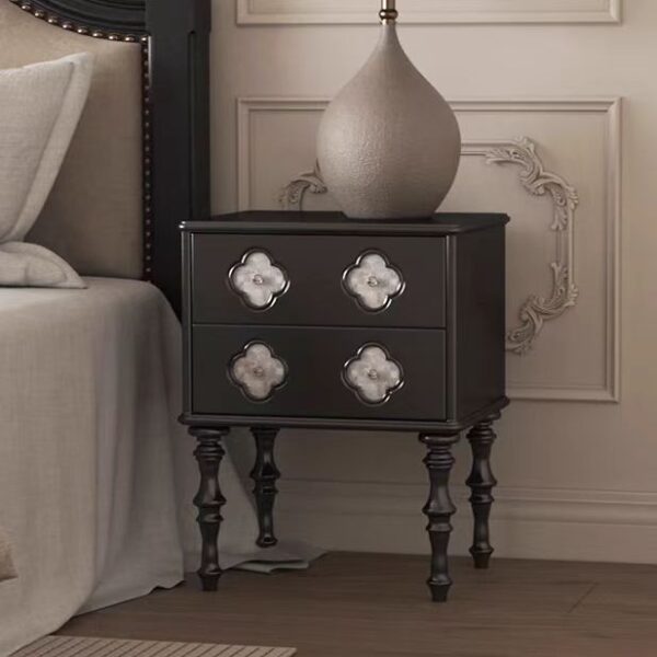 Gaoliang Nightstand Unique French Bedside Table With Drawers OEM/ODM (NT63)