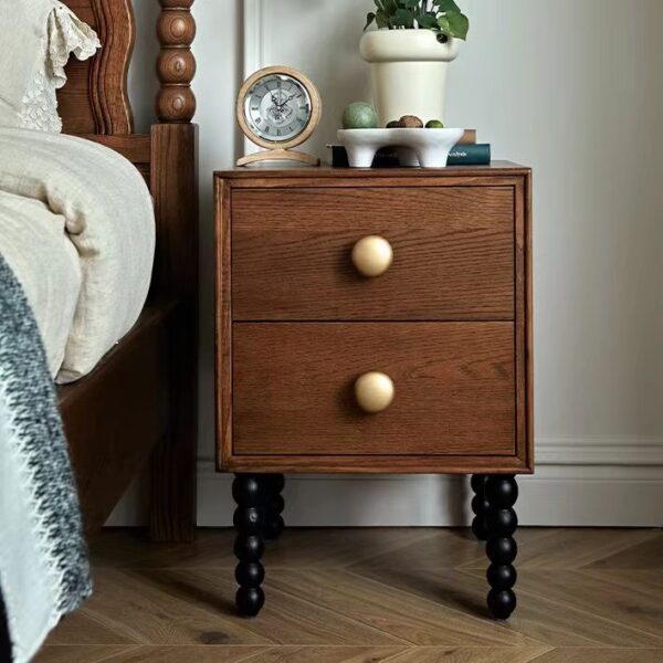 Gaoliang Nightstand Bedroom Wood Storage With Drawers OEM/ODM (NT64)