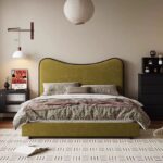 Gaoliang Bed Simple and Modern Velvet OEM/ODM (RC50)