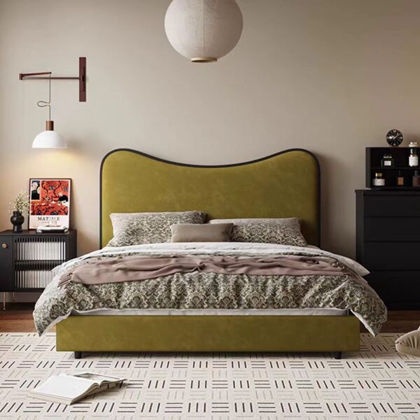 Gaoliang Bed Simple and Modern Velvet OEM/ODM (RC50)