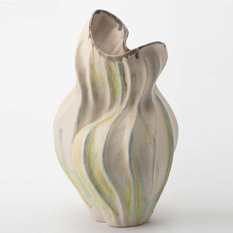 Gaoliang Ceramic Vases Modern Creative Irregular Shape Accessories OEM/ODM (CML468)