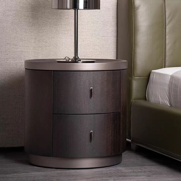 Gaoliang Nightstand Round Bedside Table OEM/ODM (NT83)