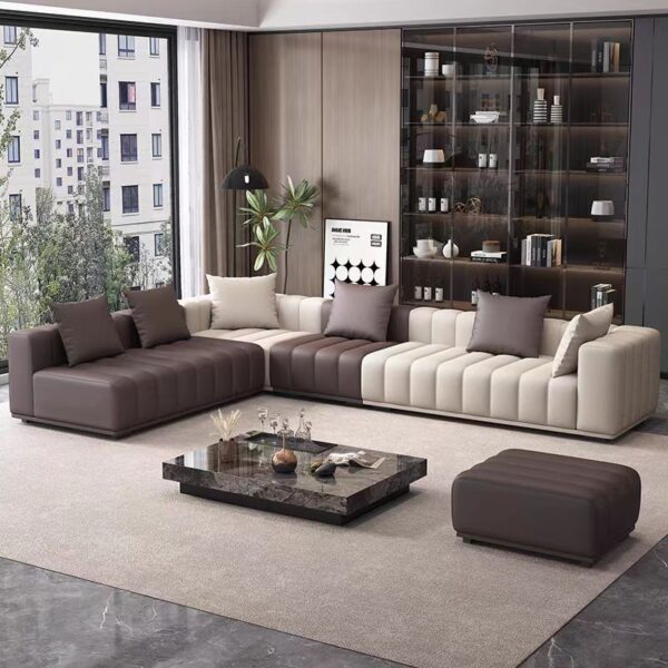 Gaoliang Couch Sofas L Shape Modern Leather Sofa OEM/ODM (SF46)