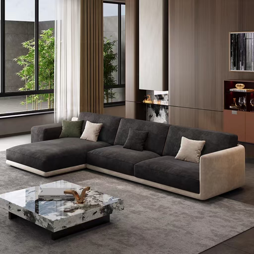 Gaoliang Couch Sofa L Shape Modern Velvet Sofas OEM/ODM (SF53)