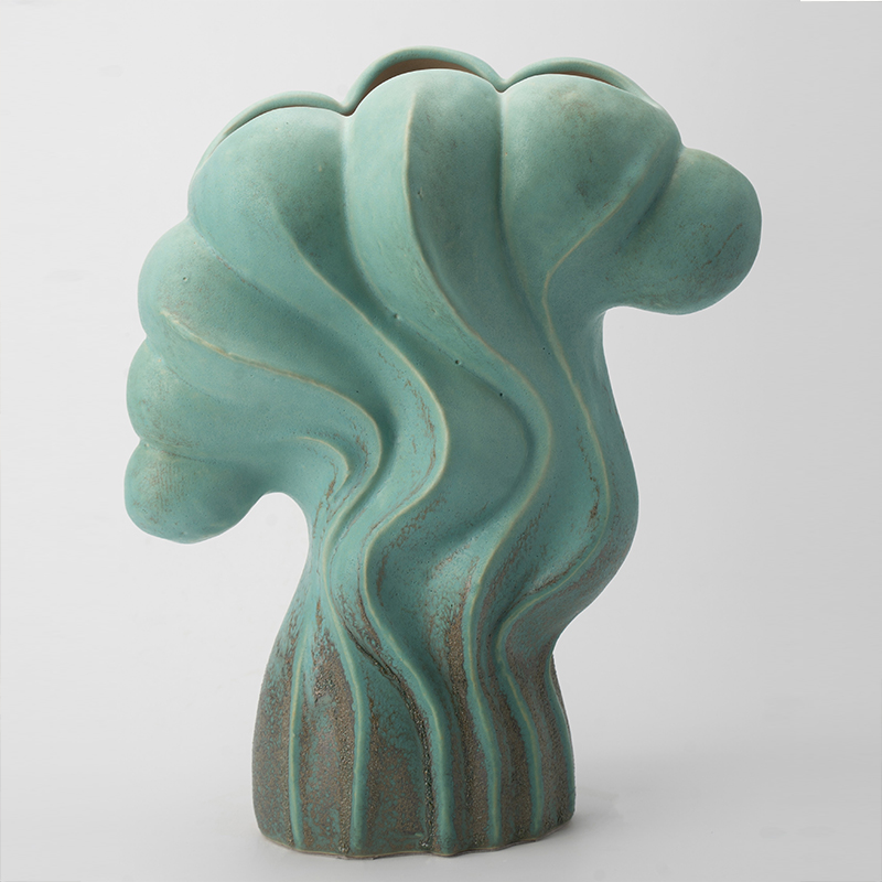 Gaoliang Ceramic Vases Modern Irregular Shape Ornament For Interior OEM/ODM (CML654)