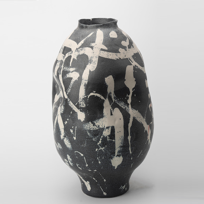 Gaoliang Ceramic Vases Retro Coastal Unique Matte Ornament For Interior OEM/ODM (CML764)