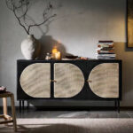 Gaoliang Sideboard Cabinet Rattan Wooden Storage OEM/ODM(GZ112)