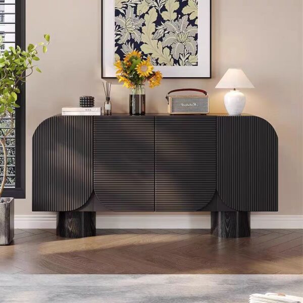 Gaoliang Black Sideboard Buffet Cabinet With Storage OEM/ODM (GZ56)