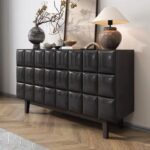 Gaoliang Black Sideboard Buffet Cabinet With Storage OEM/ODM (GZ73)