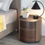 Gaoliang Round Nightstands and Bedside Tables With Drawers OEM/ODM (NT86)