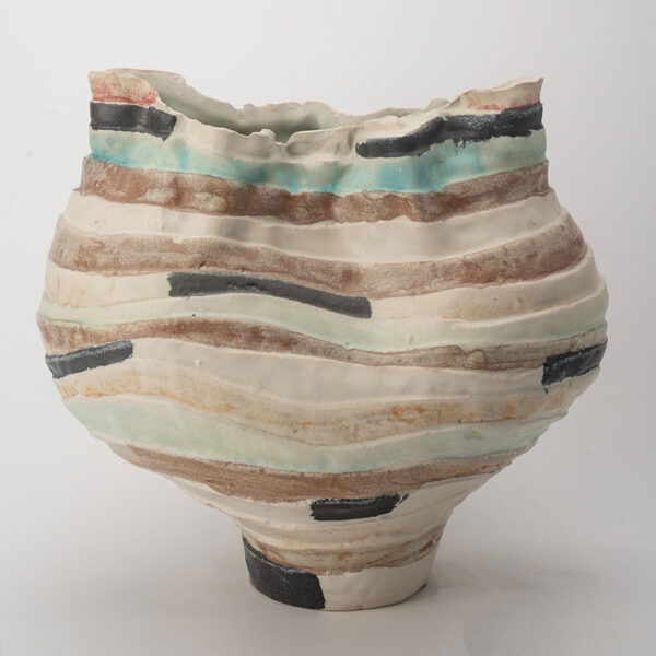 Gaoliang Ceramic Vases Vintage Handcrafted Art Geometric Decoration For Interior OEM/ODM (CML771)
