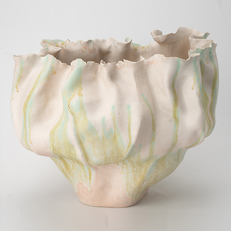 Gaoliang Ceramic Vase Retro Coastal Creative Handmade Clay Flower Vases For Interior OEM/ODM (CML844)
