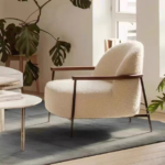Gaoliang Armchairs Modern Wholesale Imitate Lamb Wool Fabric Accent Sofa Chair OEM/ODM (DY266)