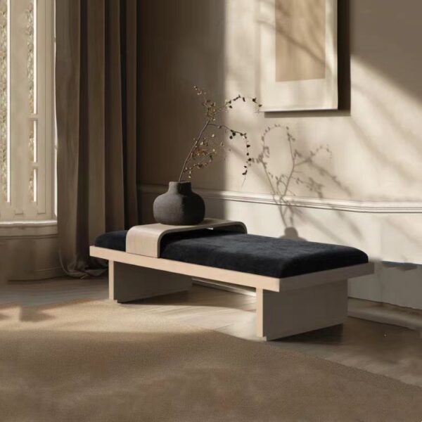 Gaoliang Modern Sofa Stools Ottomans Wooden Shoe Changing Stool OEM/ODM