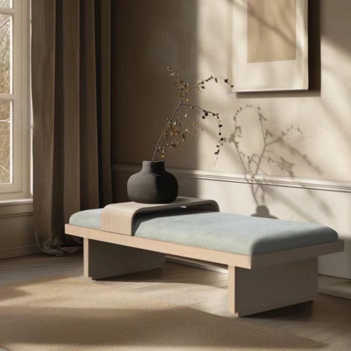 Gaoliang Modern Sofa Stools Ottomans Wooden Shoe Changing Stool OEM/ODM