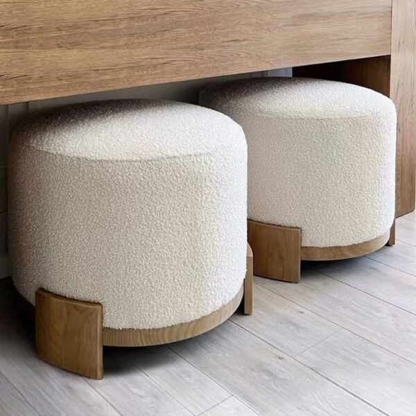 Gaoliang Ottoman Bench Minimal Modernism Rustic Vintage Fabric Side Stools OEM/ODM (DZ11)