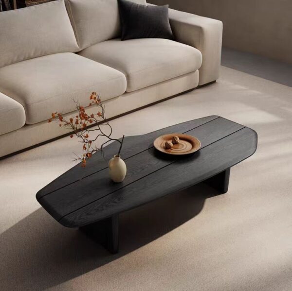 Gaoliang Coffee Table Wood Art Nordic Modern Oval COEM/ODM (KF03)