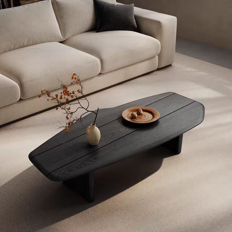Gaoliang Coffee Table Wood Art Nordic Modern Oval COEM/ODM (KF03)