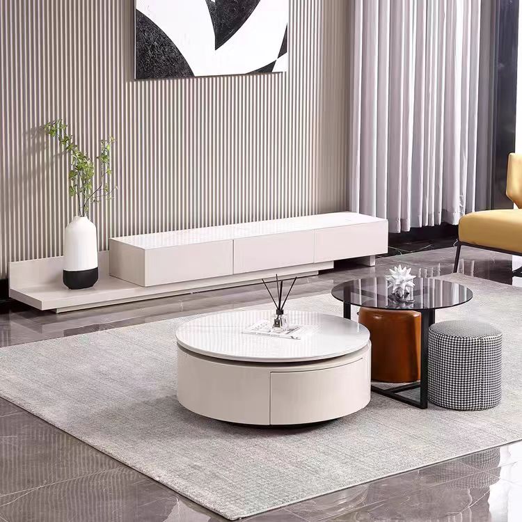 Gaoliang Tv Stand and Coffee Table Set Modern Round OEM/ODM (KF117)