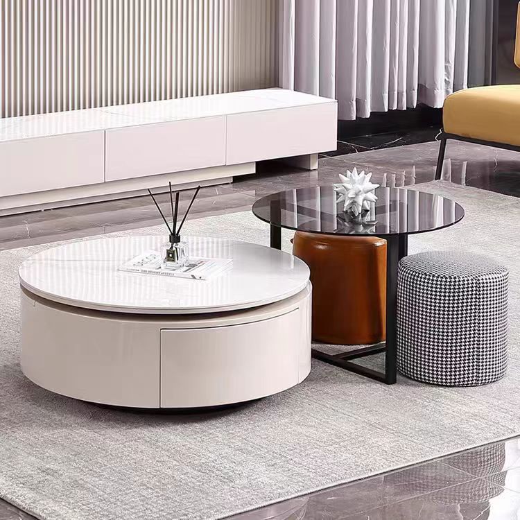 Gaoliang Tv Stand and Coffee Table Set Modern Round OEM/ODM (KF117)